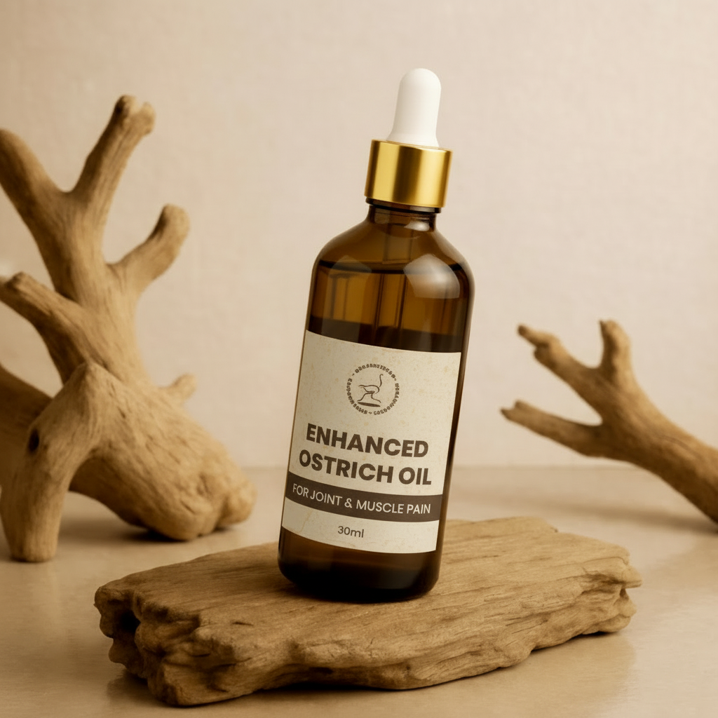 Enhanced Ostrich Oil - Angled View